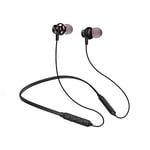 DFGH Neckband Bluetooth Headphones Stereo Headset Wireless Bluetooth Earphone Sports Earbuds With Mic for universal all mobile phones (Color : Black)