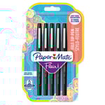 Paper Mate - Flair felt tip pen M Black (5 pack) (2028909)