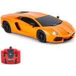 CMJ RC Cars Lamborghini Aventador LP700-4 Officially Licensed Remote Control RC Car 1:24 Scale Working Lights 2.4Ghz (Orange)