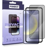 FoneKit Privacy+ Full Cover -panssarilasi, Galaxy S24+, musta