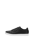 Jack & Jones Mens Low Top Sneakers Casual Canvas Lining Lace Up Trainers Shoes Rubber Outsole, Anthracite Colour, UK Size 2