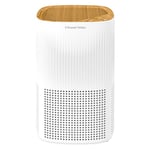 Russell Hobbs Air Purifier for Bedroom Home 100m ³/h CADR, 99.95% Carbon Filter Captures Bacteria, Allergies Odour, Dust, LED Display, Clean Air Mini Aroma White Scandi Wood Effect RHAP1032WDW