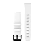 Garmin Watch Band QuickFit 22 White With Black Stainless Steel Hardware