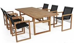 Brafab - Vevi Matgrupp 230x95 cm ink 6st Karmstolar Teak
