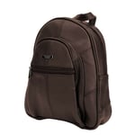 Ladies Genuine Brown Leather Backpack with Adjustable Straps Grab Handle 3748
