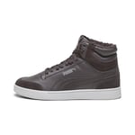 PUMA Unisex Shuffle MID Fur Sneaker, Flat Dark Gray-CAST Iron-Cool Light Gray, 11 UK