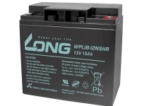 Lång WPL18-12SHR WPL18-12SHR Blybatteri 12 V 18 Ah Blyfilt (B x H x D) 181 x 167 x 76 mm M5-skruvanslutning Låg självurladdning, underhållsfri
