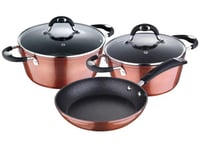 Bergner Pandora 5pc Copper Cookware Set Casserole Frying INDUCTION BG-6235-CP