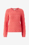 Object - Tröja Objliva L/s O-neck Knit Pullover - Rosa