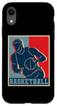 Coque pour iPhone XR Vintage Basketball Dunk Retro Sunset Colorful Dunking Bball