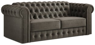 Jay-Be Chesterfield Fabric 3 Seater Sofa Bed - Pewter