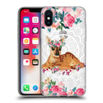 Official Monika Strigel Fawn Lace Flower Friends 2 Soft Gel Case Compatible for Apple iPhone X/iPhone XS