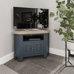 https://furniture123.co.uk/Images/FOL105054_3_Supersize.jpg?versionid=3 Navy Solid Oak Corner TV Unit with Storage - TV's up to 43 Pegasus