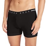 BOSS Mens Trunk BF Original Ribbed Trunks in Cotton with Logo Waistband Black