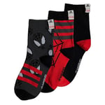 adidas Boy's Marvel Spider-Man Crew 3 Pairs Crew Socks, black/grey six/grey six, 12.5K-1