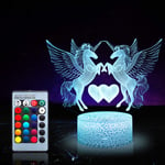 Unicorn Night Light for Kids, Unicorn Toys for Girl, 16 Colours Changing Night Lamp with Remote Control 0061