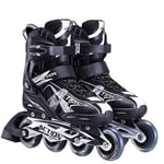 QMMD Inline Skates for Adults, Comfortable Adjustable size Roller Blades, Profession Roller Skates for Beginners, Triple protection, Great for Men and Ms,B,XL（8.5─10.5UK / 43─46EU）