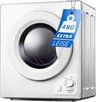 4KG Vented Tumble Dryer with Sensor Dry, FOHERE 1200W Compact Tumble Dryer with