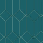 ESTAhome Tapet Art Deco Guld/Grön/Blå tapet art deco guld, grönt och blått EW139224