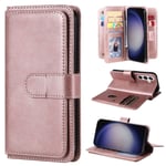 KT Samsung Galaxy S24 Plus-Etui med 10 kortspor - Rose Gold