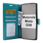 Crazy Horse Wallet Motorola Moto G50 (Turkos)