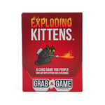 Exploding Kittens Grab & Game - Card Game for Families - Fast-Paced, Easy-to-Learn Game with Hilarious Original Artwork by The Oatmeal Creator, Ages 7+ (2-4 Players, 42 Cards)
