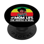 Mom Life The Hustle Is Real African American Parents Baby PopSockets Swappable PopGrip