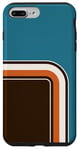 Coque pour iPhone 7 Plus/8 Plus Téléphone Kandy Moderne Abstrait Cool Insolite Turquoise BrunCream