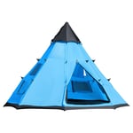 6-7 Person Large Family Party Camping Tent W/ Carrying Bag, Mesh Window