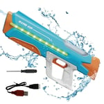 Vattenpistol leksak, fullt elektrisk, automatisk spray, Vit