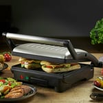 George Foreman Flexe Electric Grill Flat Open Griddle Panini Press Silver