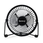 Beldray Portable Desk Fan USB 4 Inch Portable On The Go Cooling Black