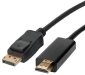 REALMAX® 2M DisplayPort to HDMI Cable DP Display Port to HDMI Adapter 4K HDTV 1080P Video Male to Male Converter Gold-Plated Cord for PC, HDTV, Monitor, Lenovo, Dell, HP, Asus Projector And Many More