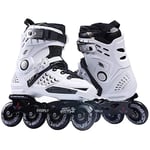 ZHYLOVE Inline Skates Roller Blades Adjustable Boots Stylish Design Beginner Roller Skates Suitable for Adults Children,White,34