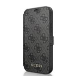 GUESS 4G Charms Collection GUFLBKSP12S4GG Case for iPhone 12 Mini 5.4 Inches Grey