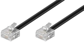 goobay Câble de Connexion modulaire RNIS - 3 m - Noir - Connecteur RJ45 (8P4C) vers fiche RJ45 (8P4C)
