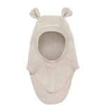 HUTTEliHUT balaclava cotton fleece w. lining with bear ears – camel melange - 2-4år