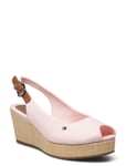 Iconic Elba Sling Back Wedge Pink Tommy Hilfiger