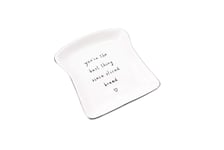 CGB Giftware Toast Shaped Ring Dish 'You're the best thing since sliced bread' Silver Lined Trinket Jewellery Dish and Organiser for Necklaces Rings Earrings and Bracelets GB04843