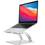 Laptop Stand for Desk, Computer Stand Adjustable Height, Ergonomic Aluminum Laptop Riser Compatible with MacBook, Air, Pro, Dell XPS, Samsung, All Laptops 10-16" -Silver