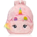 BrushArt KIDS Fluffy unicorn backpack Small rygsæk til børn Pink (20 x 23 cm)