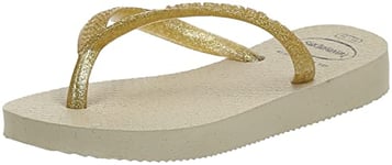 Havaianas Women's Slim Glitter Gloss Flip-Flop, Sand Grey, 1/2 UK