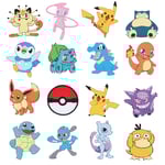 16 st Pikachu Diamantmålning Dekaler - Roligt Diamantklistermärkesset