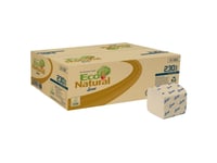 Toiletpapir Econatural I Løse Ark 2-Lag Ecolabel/Fsc/C2c Genbrug 10X21 Cm,40 Pk X 210 Stk/Krt