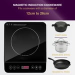 Single Induction Hob, 2000w Portable Powerful Electric Cooker Hot Plate Controls