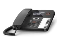 Gigaset Desk 800A - Téléphone filaire - système de répondeur avec ID d'appelant - noir