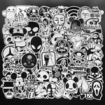 100Pcs Random Black and White Sticker Graffiti Punk JDM Cool Stickers for Kids Sticker on Laptop Skateboard Suitcase Bike Helmet