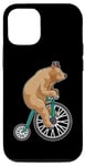 iPhone 14 Pro Bear Circus Bicycle Hat Case