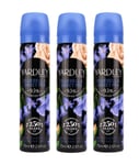 3 x 75ml Body Fragrance Yardley Of London Bluebell & Sweet Pea Spray Perfume