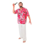 Bristol Novelty Mens Hawaiian Floral Shirt Costume BN2731
